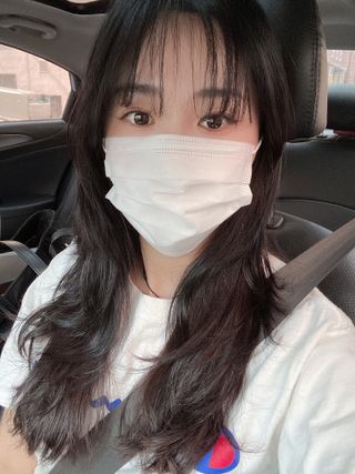 JHWORLD 스누피 마스크 정품 스누피 KF-AD 국내 비말차단 아동용 성인용 일회용 덴탈마스크 50매 — 5점을 준 리뷰어가 2021년 8월 올린 사용 사진