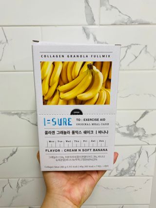 다미즐 [아이슈어] 맛있는 관리의 시작 그래놀라 풀믹스 쉐이크 4종 택 1/7일분/초콜릿, 고구마, 곡물, 바나나 — 5점을 준 리뷰어가 2021년 4월 올린 사용 사진