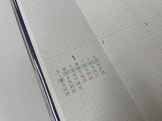 리훈 2023년 아이라이크 모눈 다이어리 미니달력 세트 — 5점을 준 리뷰어가 2022년 11월 올린 사용 사진