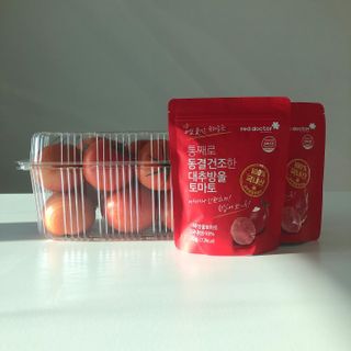 레드닥터 완숙토마토 + 통째로 동결건조한 대추방울토마토 — 5점을 준 리뷰어가 2022년 12월 올린 사용 사진