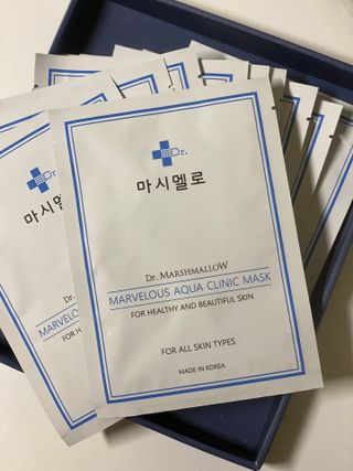 닥터마시멜로 닥터마스멜로 마블러스 아쿠아 클리닉 마스크 — 5점을 준 리뷰어가 2021년 6월 올린 사용 사진