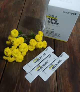 체인미 국화꽃 추출분말 에스오에스 곡류효소 과일채소 17종 혼합 분말 스틱 — 5점을 준 리뷰어가 2021년 11월 올린 사용 사진