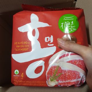 [풀무원] 자연은맛있다 정면, 백면, 홍면  세트 — 5점을 준 리뷰어가 2021년 4월 올린 사용 사진