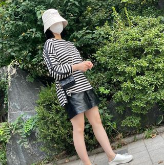 [스테이피플] STAYPEOPLE BUCKET HAT (IVORY) — 5점을 준 리뷰어가 2022년 9월 올린 사용 사진