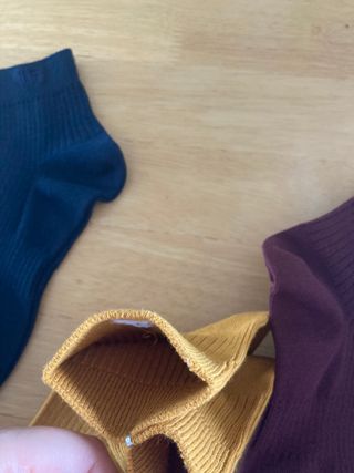 [사이즈가 있는 양말 필로이] 남/여 골지 발목 양말 4족 세트 남【S, M, L, XL】여【S, M, L】_컬러 랜덤 — 5점을 준 리뷰어가 2022년 6월 올린 사용 사진