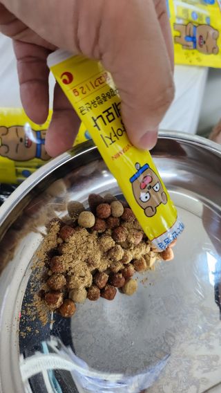 [레모나] 강아지 레모나 강아직 영양 간식 4종 택 1 — 5점을 준 리뷰어가 2023년 12월 올린 사용 사진