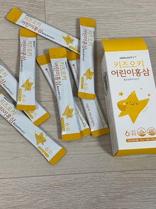 [이뮤니티플러스]우리아이 면역오키, 건강오키 _ 키즈오키 어린이홍삼 10포 1box — 5점을 준 리뷰어가 2022년 2월 올린 사용 사진