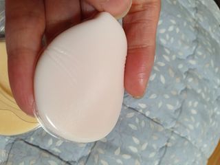 젤리팜 마이크로셀 실리콘퍼프 피치,오렌지 — 5점을 준 리뷰어가 2021년 11월 올린 사용 사진