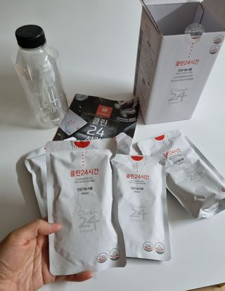 클린24시간 1BOX(5포) + 전용보틀(500ml) — 4점을 준 리뷰어가 2022년 8월 올린 사용 사진
