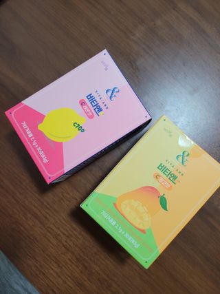 비타앤C 레몬맛, 망고맛 — 5점을 준 리뷰어가 2021년 4월 올린 사용 사진