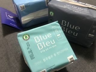 블루블루 유기농 순면 커버 생리대 — 5점을 준 리뷰어가 2021년 2월 올린 사용 사진