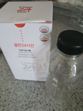 클린24시간 1BOX(5포) + 전용보틀(500ml) — 5점을 준 리뷰어가 2022년 8월 올린 사용 사진