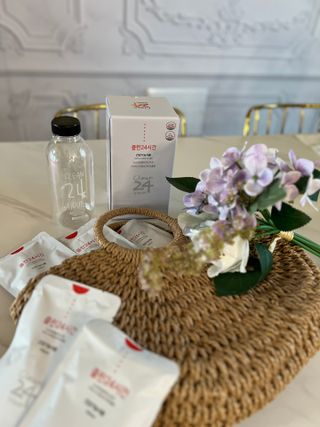 클린24시간 1BOX(5포) + 전용보틀(500ml) — 5점을 준 리뷰어가 2023년 6월 올린 사용 사진