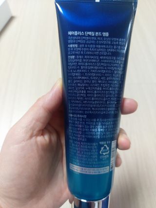 헤어플러스 단백질탈모샴푸 500ml+단백질본드앰플 145ml — 4점을 준 리뷰어가 2021년 6월 올린 사용 사진
