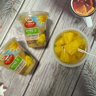 돌 MF[Dole] 파인애플컵/망고컵/복숭아컵 198g 6입X1박스 (맛 1가지 랜덤 발송) — 5점을 준 리뷰어가 2024년 10월 올린 사용 사진