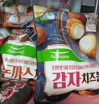 [풀무원] 치즈볼 2종-돈까스치즈볼, 감자치즈볼 — 4.5점을 준 리뷰어가 2021년 4월 올린 사용 사진