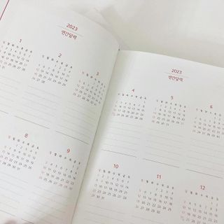 리훈 2023년 하고싶은말 다이어리 만년형(세로/가로) — 5점을 준 리뷰어가 2022년 11월 올린 사용 사진