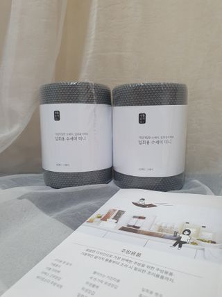 [생활공작소] 일회용 수세미 미니_그레이 60매 x 3입 — 5점을 준 리뷰어가 2021년 2월 올린 사용 사진