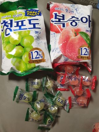 청포도캔디 복숭아캔디 — 5점을 준 리뷰어가 2022년 11월 올린 사용 사진