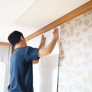 쿠셔니 붙이는 실크단열벽지 50cm x 20m 4olor 중 택1 — 5점을 준 리뷰어가 2022년 1월 올린 사용 사진