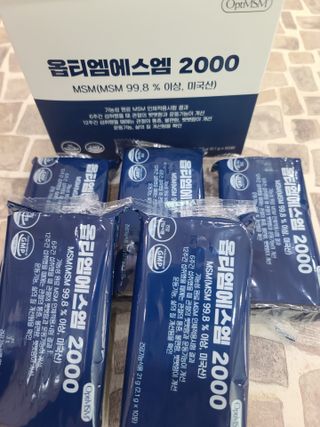 바른비타민 옵티엠에스엠2000 1박스 60포 관절 연골 복합건강기능식품 — 5점을 준 리뷰어가 2021년 7월 올린 사용 사진