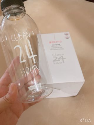 클린24시간 1BOX(5포) + 전용보틀(500ml) — 5점을 준 리뷰어가 2022년 8월 올린 사용 사진