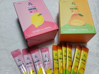 비타앤C 레몬맛, 망고맛 — 5점을 준 리뷰어가 2021년 7월 올린 사용 사진