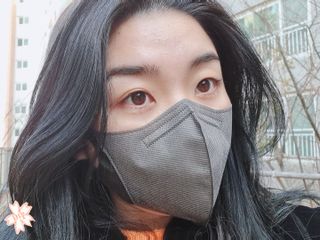 끌린에르 스포츠 귀편한 새부리형 마스크 — 5점을 준 리뷰어가 2022년 2월 올린 사용 사진