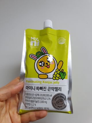 일동제약 마이니 마이니 쏙빠진 곤약젤리 — 5점을 준 리뷰어가 2021년 2월 올린 사용 사진