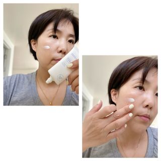 보타니티 촉촉수분자차 아쿠아핏 선 에센스 50ml + 보송톤업자차 징크 선 로션 50ml SPF50+ PA++++ (4/25) — 5점을 준 리뷰어가 2022년 5월 올린 사용 사진