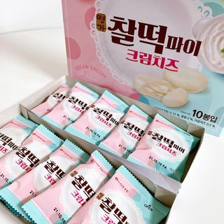 롯데제과 찰떡파이 크림치즈 — 5점을 준 리뷰어가 2021년 6월 올린 사용 사진