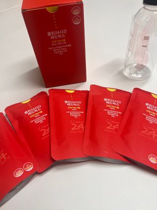 클린24시간 레드박스 1BOX(5포) + 전용보틀(500ml) — 5점을 준 리뷰어가 2024년 1월 올린 사용 사진