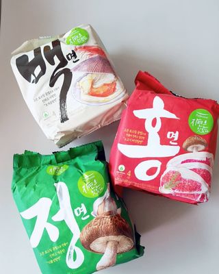 [풀무원] 자연은맛있다 정면, 백면, 홍면  세트 — 5점을 준 리뷰어가 2021년 4월 올린 사용 사진