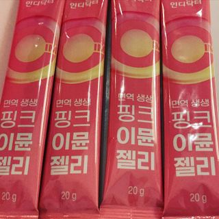 [인디닥터] 면역 생생 핑크 이뮨 젤리 — 5점을 준 리뷰어가 2022년 4월 올린 사용 사진