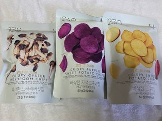 딜라이트 프로젝트 바삭한 원물칩 3종 고구마칩, 자색고구마칩, 느타리버섯칩 [총 6봉지] — 5점을 준 리뷰어가 2022년 3월 올린 사용 사진