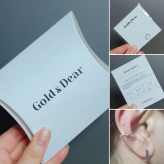 [골드앤디어] 실버925 큐빅 포인트 이어커프_3color — 5점을 준 리뷰어가 2021년 5월 올린 사용 사진