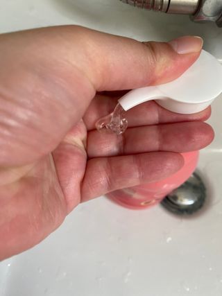 [후르디아] 복숭아 바디워시+바디에센스 세트 — 5점을 준 리뷰어가 2021년 3월 올린 사용 사진