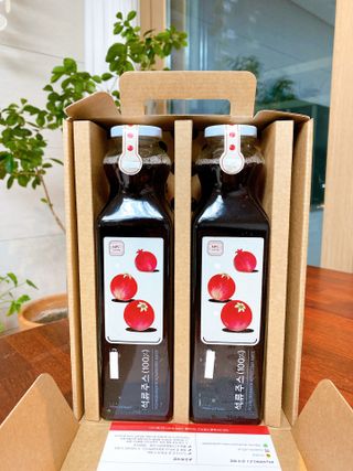[바이윙클] 페르시아 유기농 석류 착즙주스 750ml 2병 + 선물박스 세트 — 5점을 준 리뷰어가 2022년 3월 올린 사용 사진