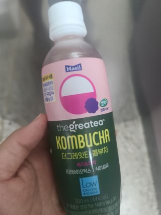 더그레잇티 콤부차 [매일유업] 더그레잇티 44kcal 콤부차 300ml *12개입 (오리지널 6개+베리리치 6개) — 5점을 준 리뷰어가 2023년 7월 올린 사용 사진