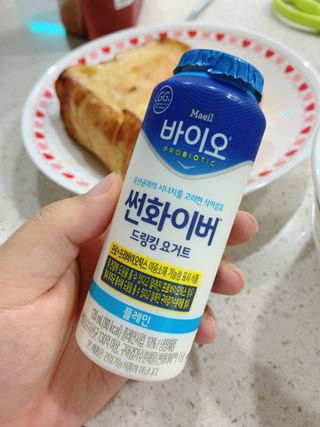 LIVE 매일바이오 썬화이버 드링킹 요거트 — 5점을 준 리뷰어가 2022년 8월 올린 사용 사진