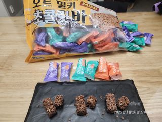델리스 오트 밀키 초콜릿 바 — 5점을 준 리뷰어가 2023년 1월 올린 사용 사진