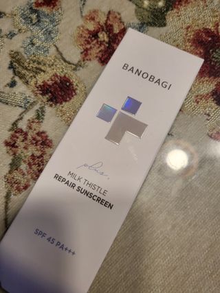 바노바기 코스메틱 바노바기 밀크씨슬 리페어 시카 선스크린 플러스 50ml — 5점을 준 리뷰어가 2023년 2월 올린 사용 사진