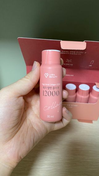 랩앤뷰티 메가 벨벳 콜라겐 12000 — 5점을 준 리뷰어가 2021년 6월 올린 사용 사진