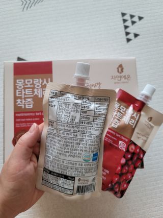 자연에온 몽모랑시 타트체리 착즙 100mL 10개입 2BOX — 5점을 준 리뷰어가 2021년 1월 올린 사용 사진
