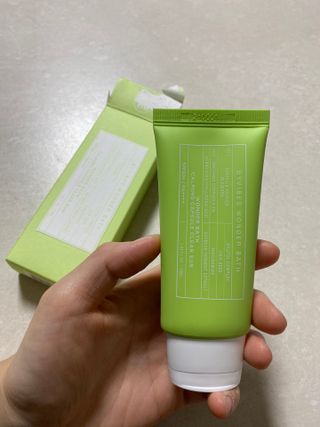 성분에디터 원더바스 카밍 캡슐 클리어 선 — 5점을 준 리뷰어가 2021년 7월 올린 사용 사진