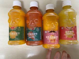 탐라원 제주의 맛, 몬딱주스 4종세트 - 한라봉몬딱주스, 천혜향몬딱주스, 청귤에이드, 당근몬딱주스 — 4점을 준 리뷰어가 2021년 7월 올린 사용 사진