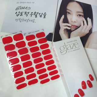 데싱디바 글레이즈 젤네일 크레이지 레드 가을 컬렉션_4종 중 택 1 — 5점을 준 리뷰어가 2021년 9월 올린 사용 사진