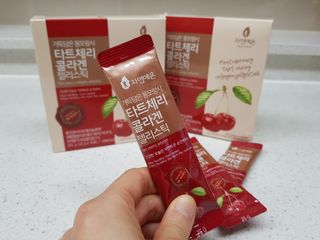 자연에온 가득담은 몽모랑시 타트체리 콜라겐 젤리스틱 — 4점을 준 리뷰어가 2020년 12월 올린 사용 사진