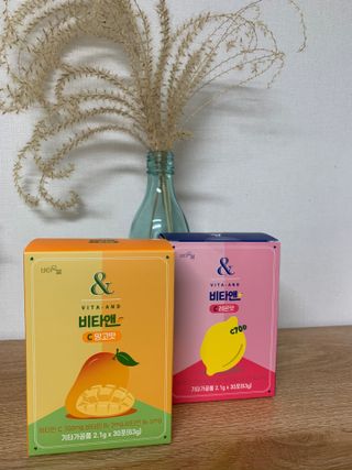 비타앤C 레몬맛, 망고맛 — 5점을 준 리뷰어가 2021년 4월 올린 사용 사진