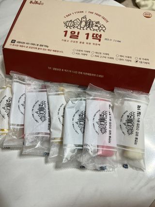 푸디푸디 1일1떡  가래떡 낱개포장 아침식사 식사대용 7종 세트 혼합 (14개입) — 4.5점을 준 리뷰어가 2022년 6월 올린 사용 사진